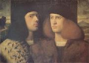 Giovanni Cariani Portrait of Two Young Men (mk05) Norge oil painting reproduction